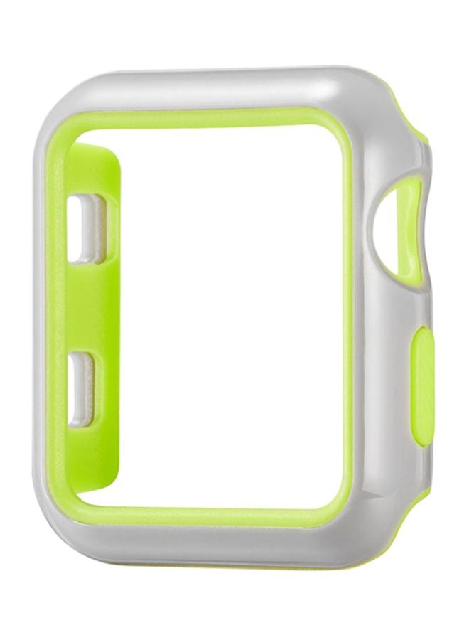 Protective Bumper Case Cover For Apple Watch Series 3 42mm Grey/Green