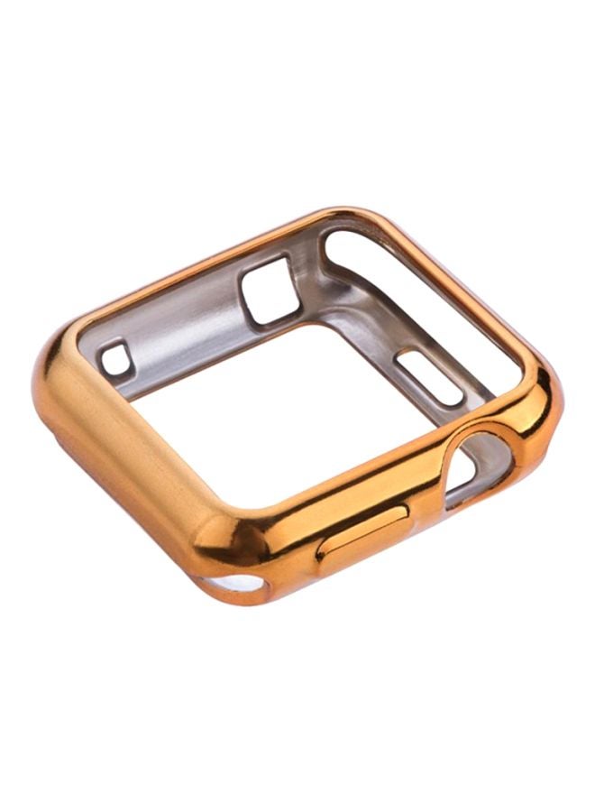 Ultra-Slim Protective Case Cover For Apple Watch Series 1/2/3 42mm Gold/Silver