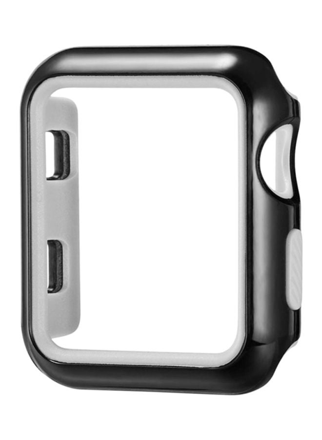 Protective Bumper Case Cover For Apple Watch Series 3 42mm Black/White