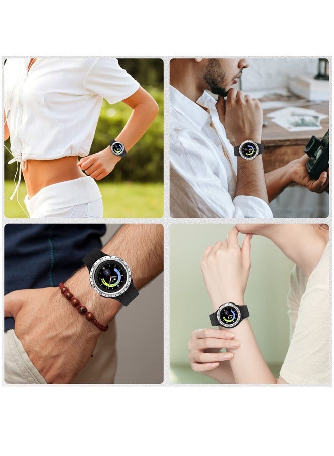 Bezel Loop Compatible for Samsung Watch 5 Pro Bezel Ring, Stainless Steel Anti Scratch Adhesive Frame Lightweight Watch Bezel Cover for Galaxy Watch 5 Pro 45mm