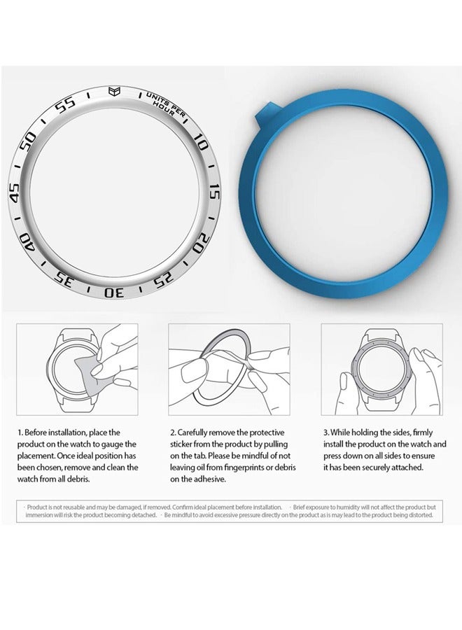 Bezel Loop Compatible for Samsung Watch 5 Pro Bezel Ring, Stainless Steel Anti Scratch Adhesive Frame Lightweight Watch Bezel Cover for Galaxy Watch 5 Pro 45mm