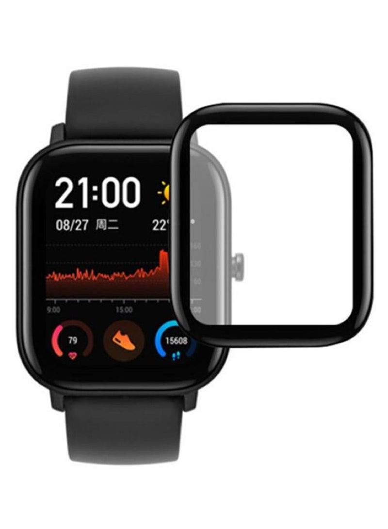 Full Coverage Curved Screen Protector For Amazfit GTS Black/Clear