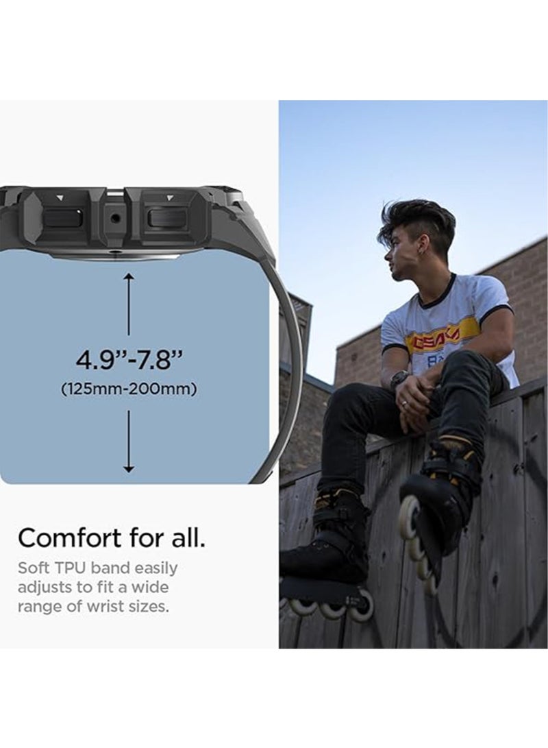 Rugged Armor Pro for Samsung Galaxy Watch 6 40mm Case Cover with Band (2023) - Black
