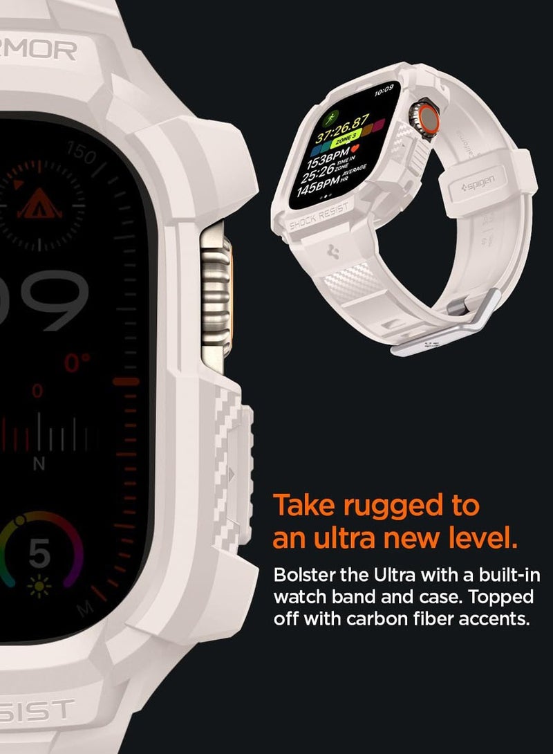 Rugged Armor Pro for Apple Watch Ultra 2 / 1 (49mm) Case Cover with Band - Dune Beige
