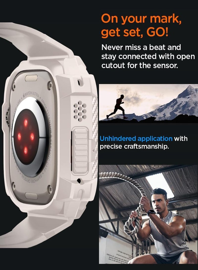 Rugged Armor Pro for Apple Watch Ultra 2 / 1 (49mm) Case Cover with Band - Dune Beige