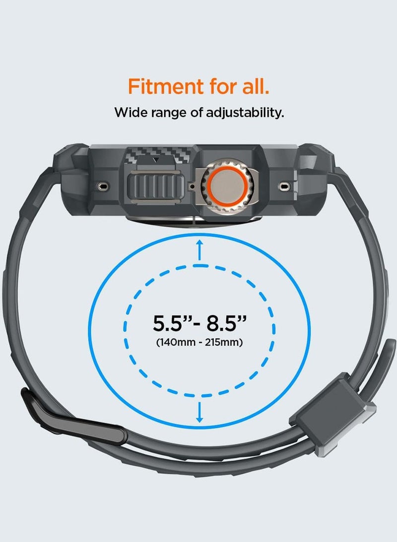 Rugged Armor Pro for Apple Watch Ultra 2 / 1 (49mm) Case Cover with Band - Dark Gray