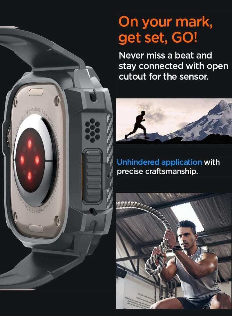 Rugged Armor Pro for Apple Watch Ultra 2 / 1 (49mm) Case Cover with Band - Dark Gray