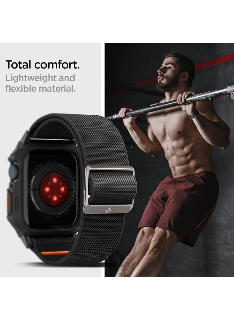 Lite Fit Pro Case with Band for Apple Watch 45mm Series 9/8/7 - Matte Black