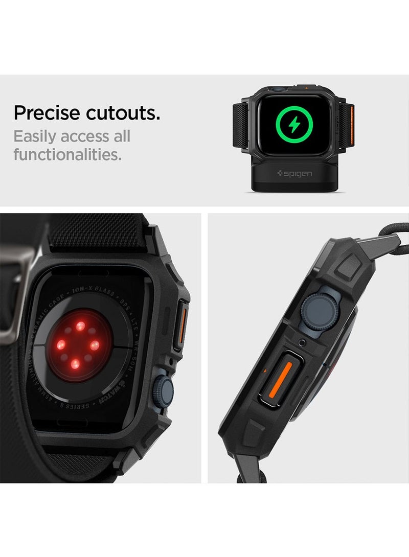 Lite Fit Pro Case with Band for Apple Watch 45mm Series 9/8/7 - Matte Black