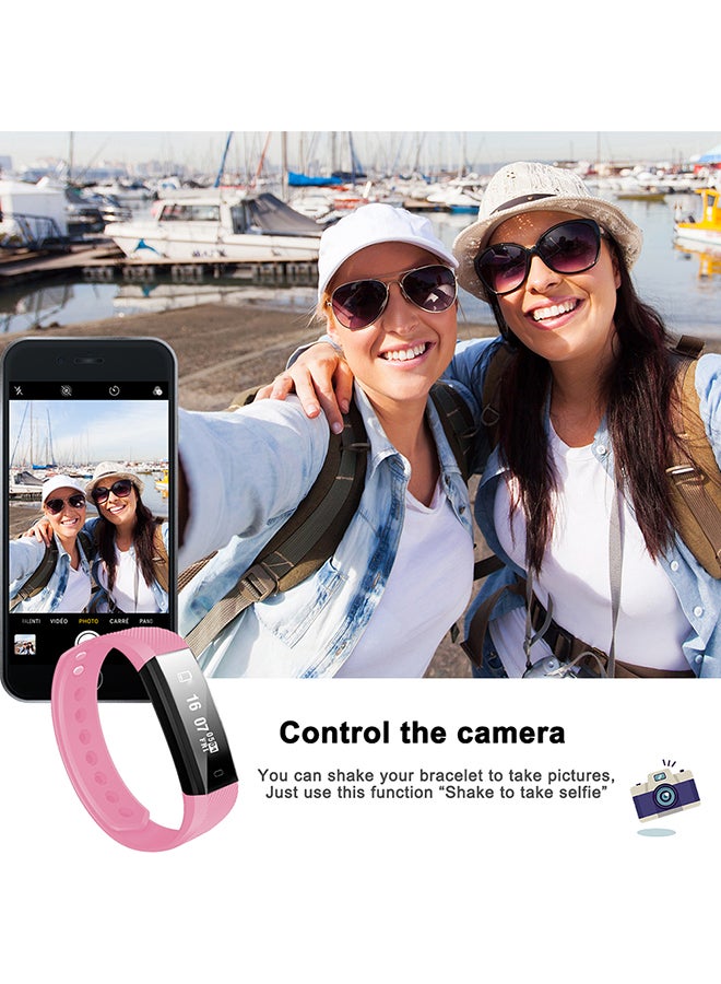 Waterproof Fitness Tracker Pink/Black