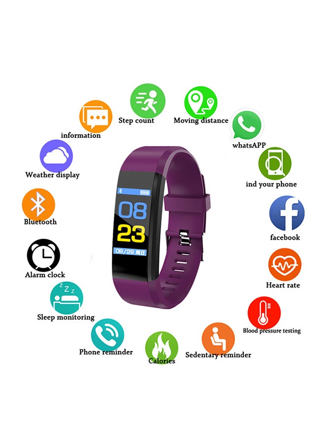 Waterproof Bluetooth Fitness Tracker Purple