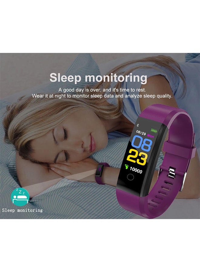 Waterproof Bluetooth Fitness Tracker Purple