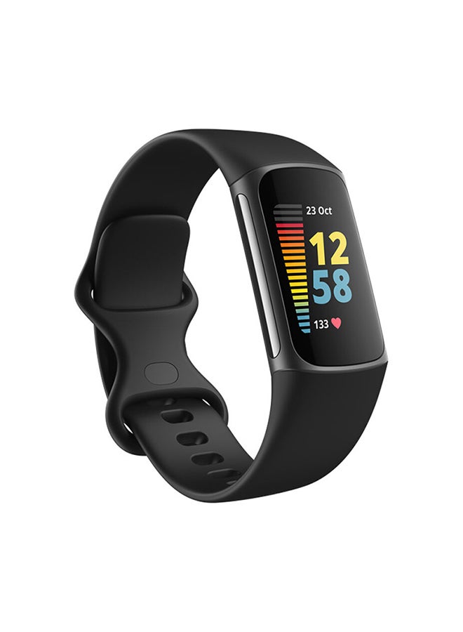 Charge 5 Advanced Fitness + Health Tracker with Tools for Heart Stress Management And Daily Readiness Score Black/Graphite Stainless Steel