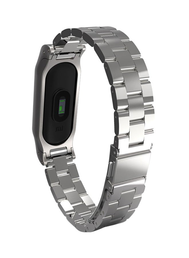 Replacement Strap For Xiaomi Mi Band 2 Silver