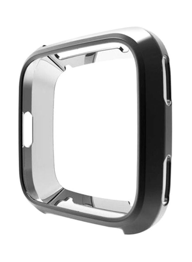 Ultra-Thin Protective Case Cover For Fitbit Versa Black/Silver