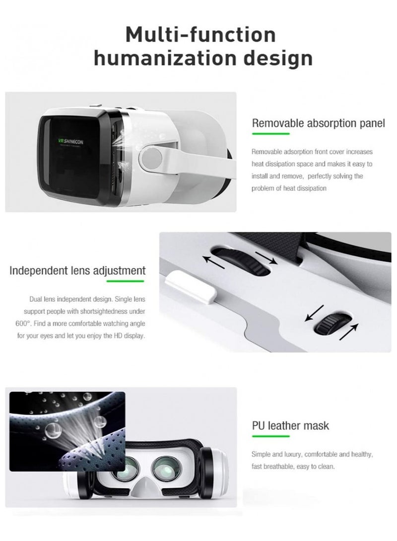 Virtual Reality Stereo Headset 3D Glasses With Anti Blue Light