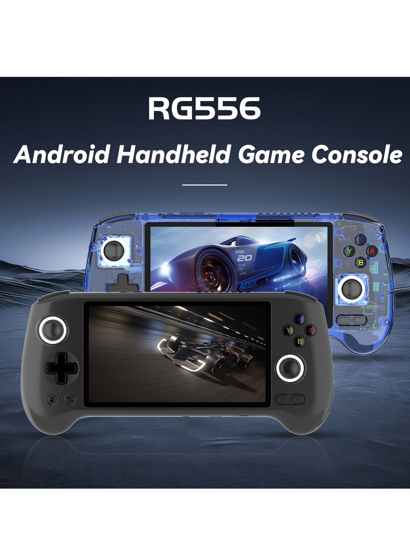 ANBERNIC RG556 Handheld Game Console Unisoc T820 Android 13 5.48 inch AMOLED Screen 5500mAh WIFI Bluetooth Retro Video Players (Black 128G)
