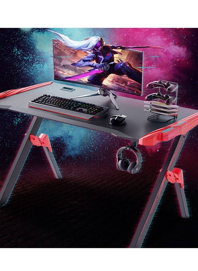 1-Piece Multifunction Modern Technology Tarantula Foot Shaped Headphone Hook RGB Light Gaming Table Computer Laptop Desk 120x60x76 cm