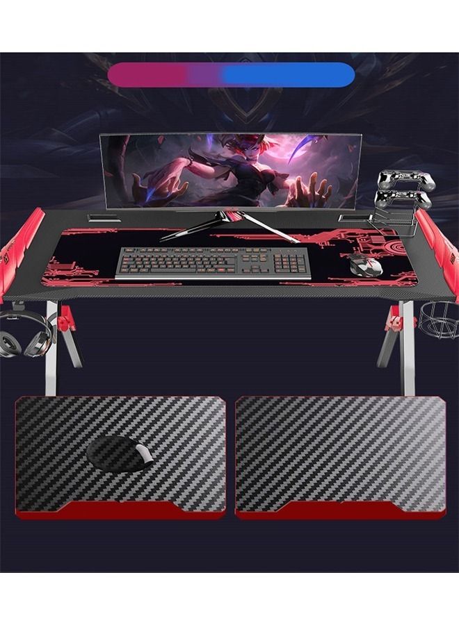 1-Piece Multifunction Modern Technology Tarantula Foot Shaped Headphone Hook RGB Light Gaming Table Computer Laptop Desk 120x60x76 cm