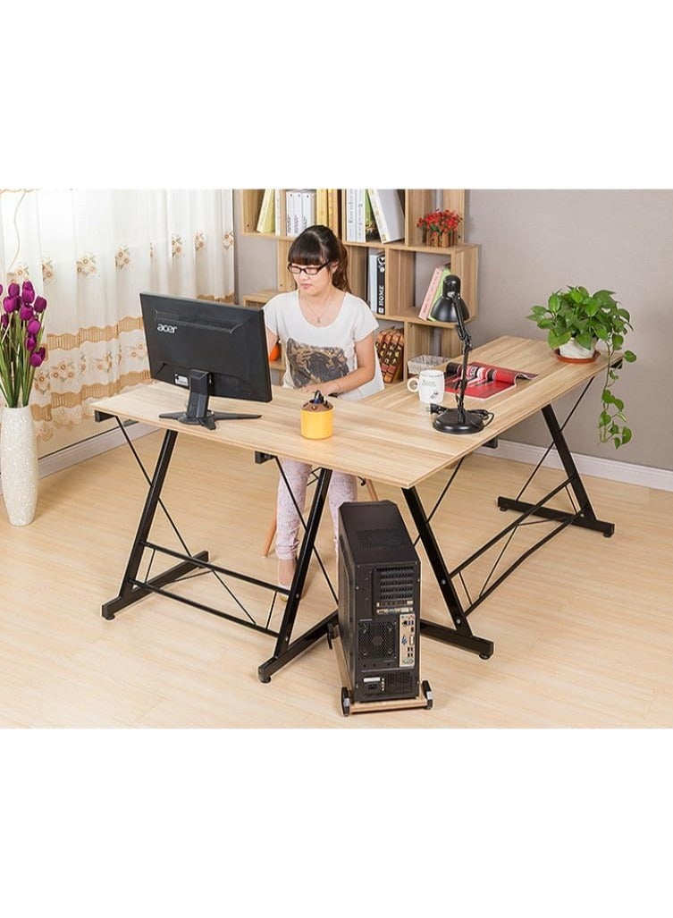 L Shaped Desk Computer Corner Table Home Gaming Writing Workstation Space-Saving Easy Assembly