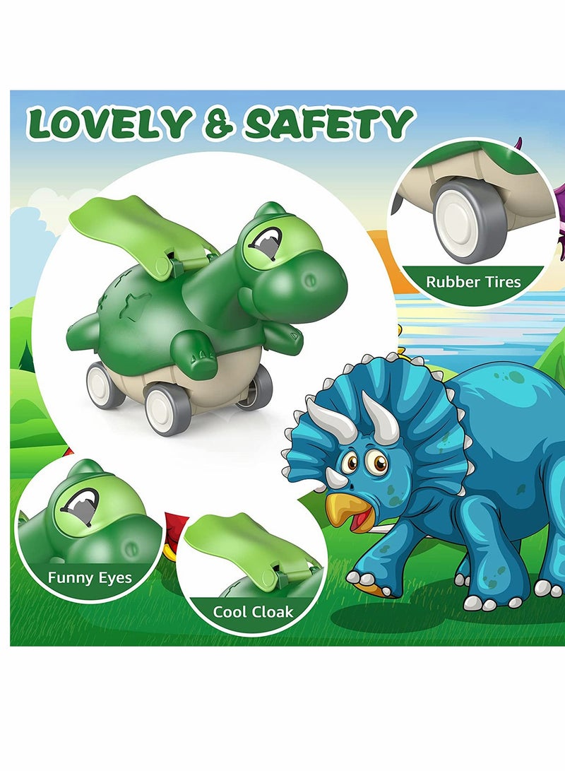 Roll over image to zoom in Dinosaur Toys, Cute Dinosaur Toy Cars, Toys Age 2-4, Dinosaur Car Toys, for 1-4-Year-Old Boys Girls, 3 Pack