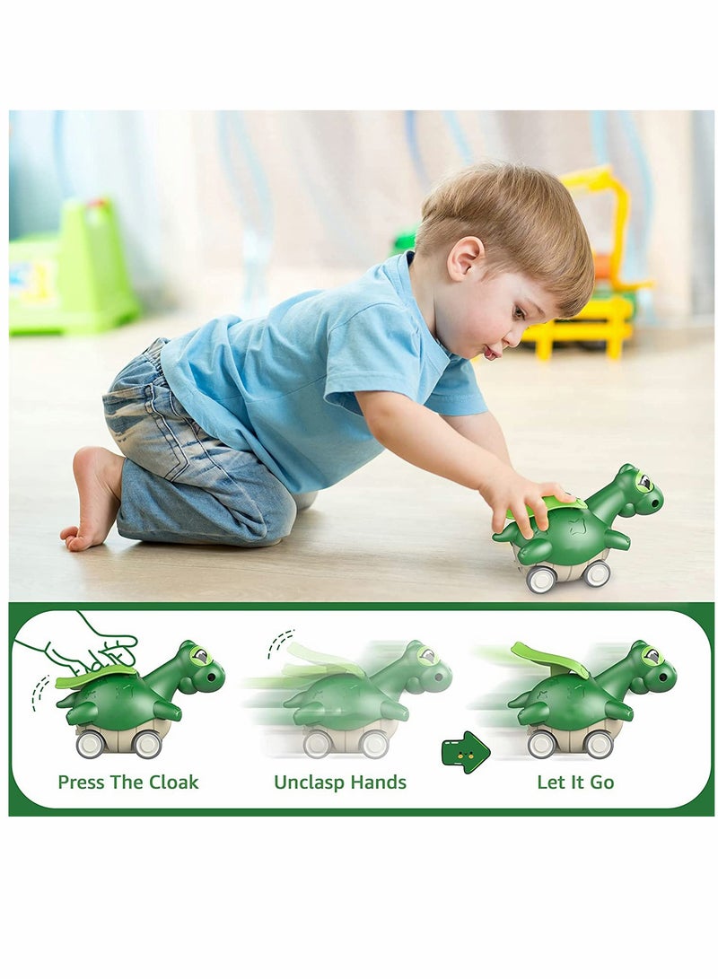 Roll over image to zoom in Dinosaur Toys, Cute Dinosaur Toy Cars, Toys Age 2-4, Dinosaur Car Toys, for 1-4-Year-Old Boys Girls, 3 Pack