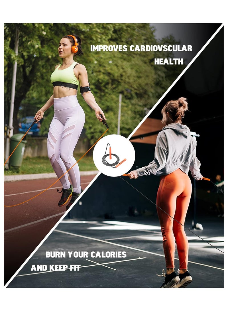 Dedicated Fitness Rope, Exam Rope Jumping Race, 2Pcs LIFE Jump Rope - Adjustable Handles for All Ages, Tangle-Free Rapid Speed Skipping Rope for Home Fitness and a Lean Body