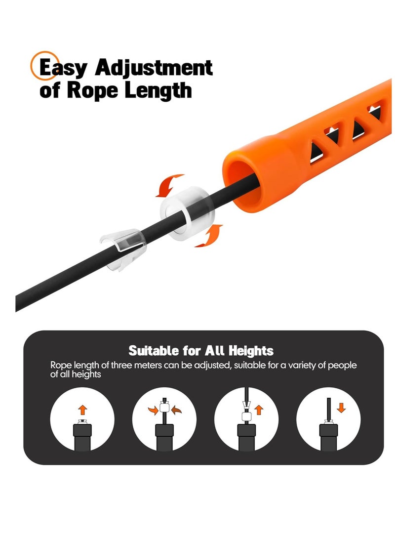 Dedicated Fitness Rope, Exam Rope Jumping Race, 2Pcs LIFE Jump Rope - Adjustable Handles for All Ages, Tangle-Free Rapid Speed Skipping Rope for Home Fitness and a Lean Body