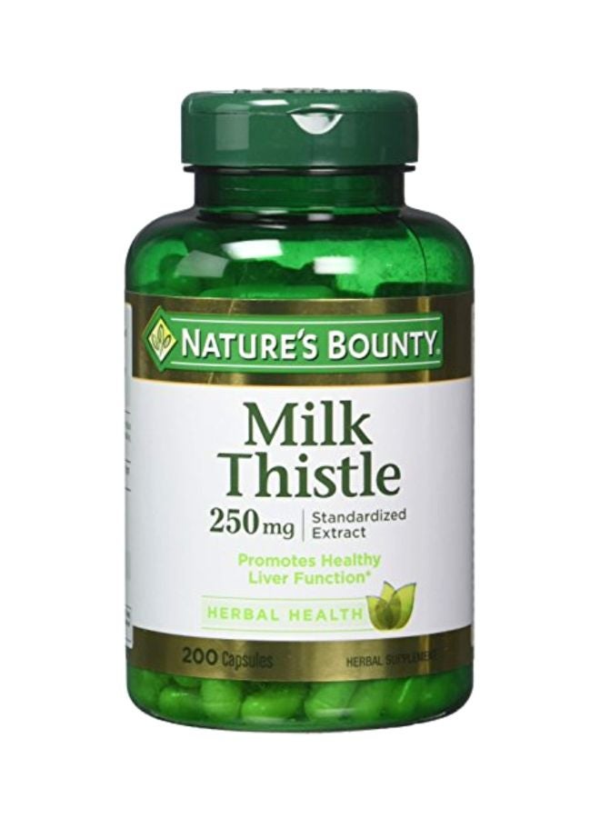 Pack Of 2 Milk Thistle Herbal Supplement 250 mg - 200 Capsules