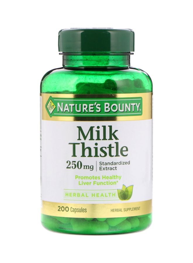 Milk Thistle Herbal Supplement 200 Capsules