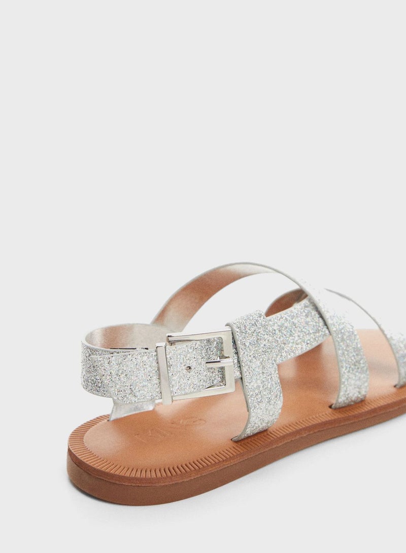 Kids Sequin Sandals
