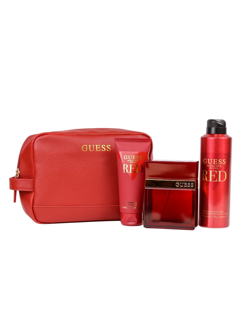 Guess Red 4 Piece Gift Set for Men 100ml 9 (EDT)