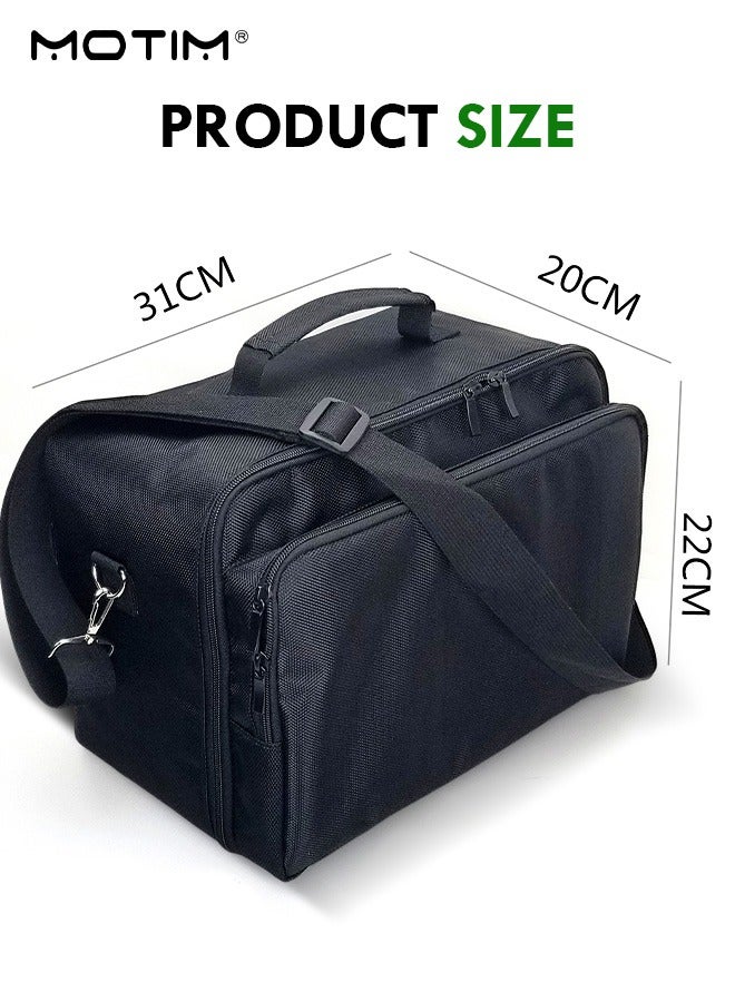 For X-Box Series X Travel Bag Carry Case Storage for X-Box Series X Console Carrying Bag Protective Handbag Waterproof Shockproof Adjustable Handle Bag for Headset Gaming Accessories Black