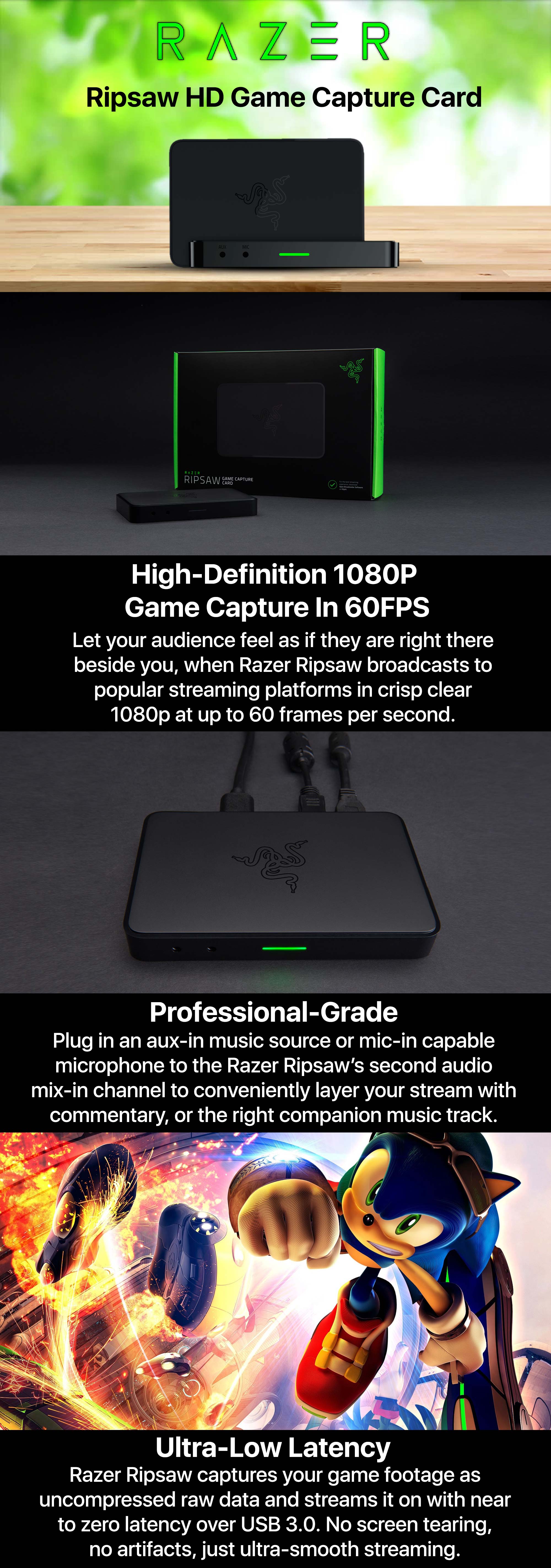 Ripsaw HD - Game Capture Card for Streaming - 1080P/4K 60fps Passthrough