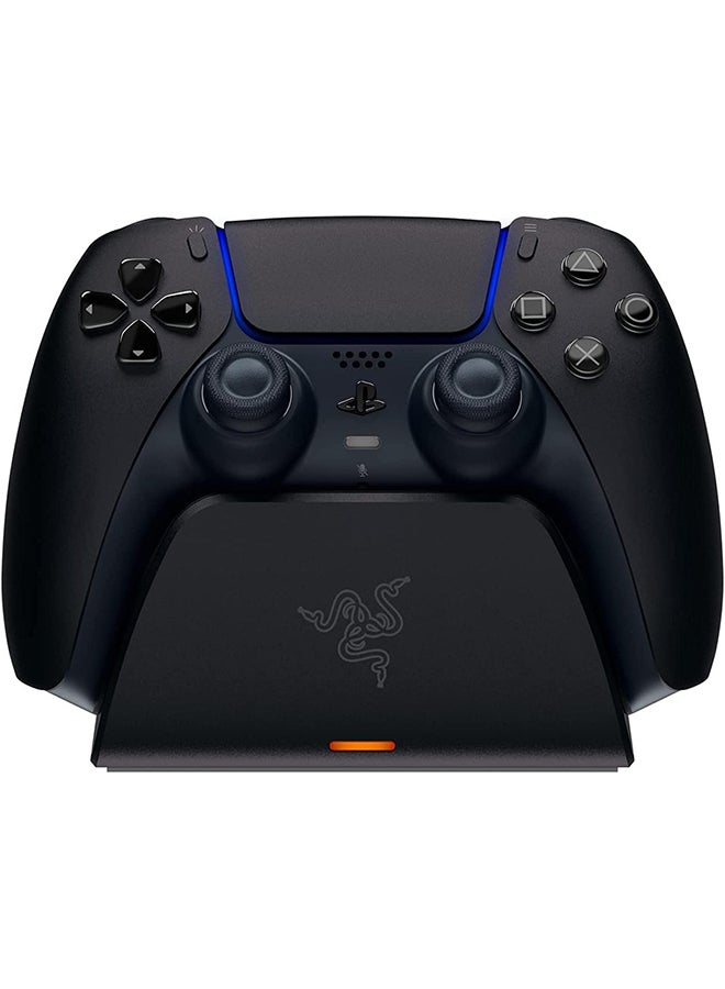 Razer Quick Charging Stand For Playstation 5, Quick Charge, Curved Cradle Design, Matches Ps5 Dualsense Wireless Controller, USb Powered - Midnight Black (Controller Sold Separately)