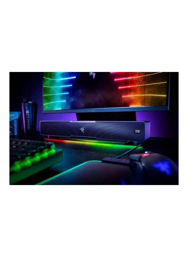 Razer Leviathan V2 Multi-Driver PC Gaming Soundbar with Subwoofer, THX Spatial Audio, Chroma RGB, Bluetooth 5.2, PC, Desktop/Laptop, Smartphones, Tablets & Nintendo Switch - Black