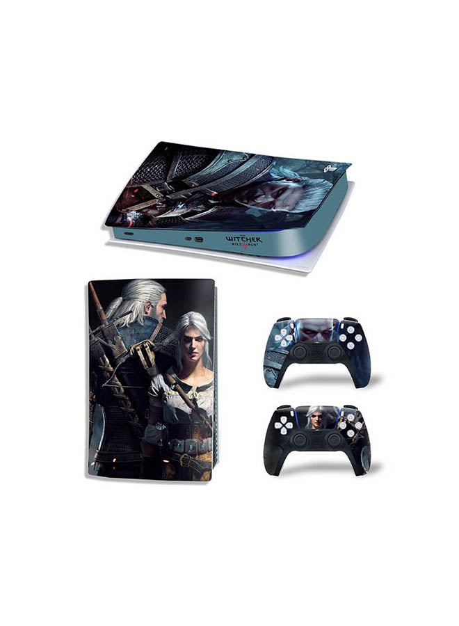 Console And Controller Sticker Set For PlayStation 5 Digital Version Witcher