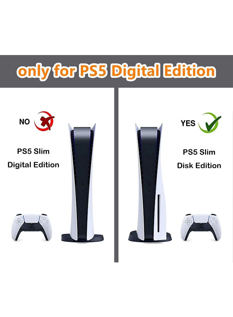 Skin for PlayStation 5 Slim Disc Version, Sticker for PS5 Vinyl Decal Cover for Playstation 5 Controller, Full Wrap Skin Protective Film Sticker Compatible with PS5 Slim Disk Edition (G)