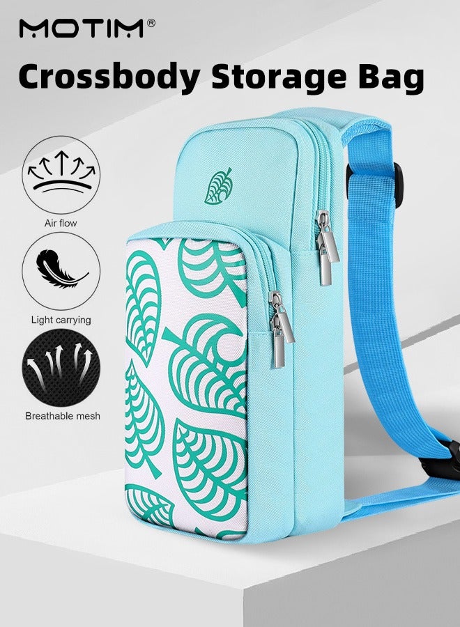 Travel Bag Crossbody Bag Compatible with Nintendo Switch & Switch Lite, Carrying Case Portable Carrying Backpack for Animal Crossing, Games Accessories Console & Dock Charger