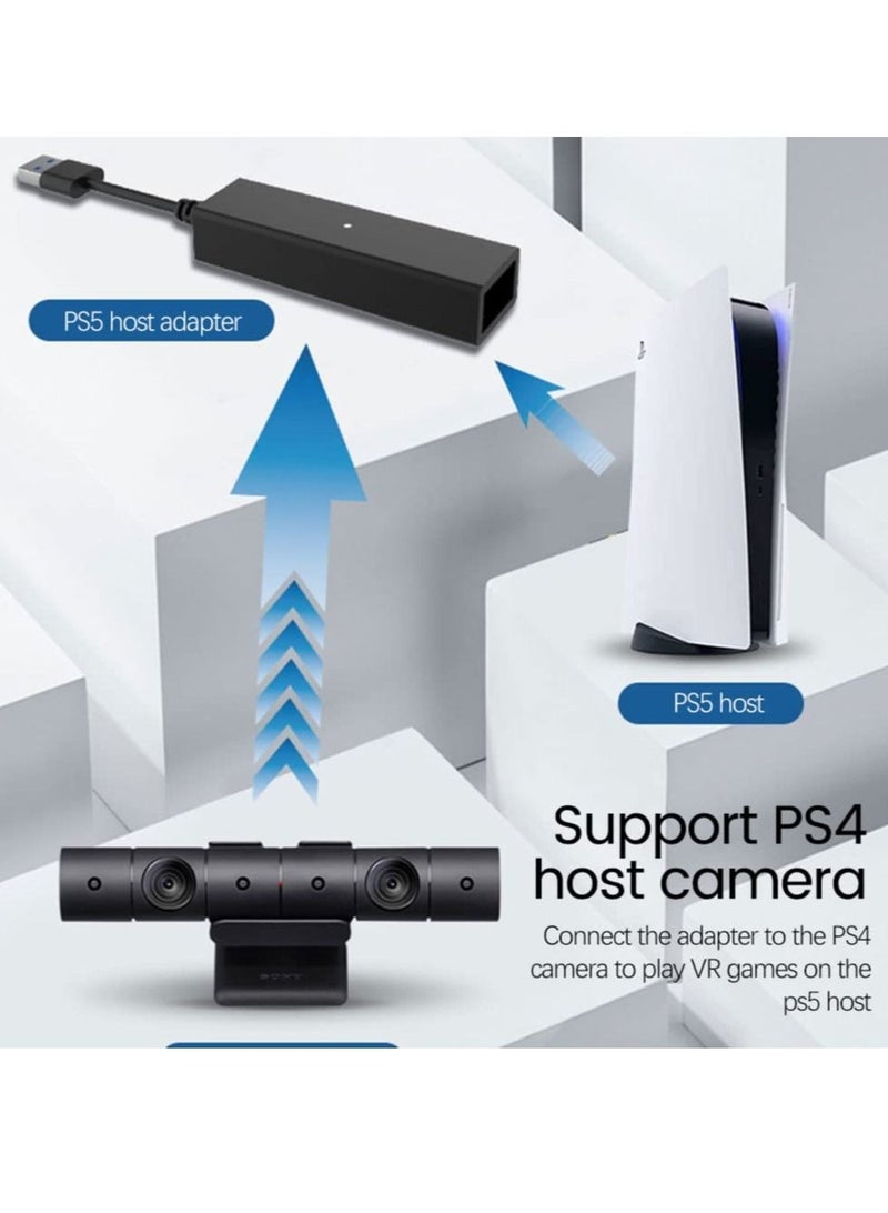 PSVR Camera Adapter for PS5 Console, VR Adapter Cable for PS5 Controller, Male to Female USB 3.0 PS VR for Playstation 5, Game Console VR Somatosensory Accessories, PS4 PSVR Converter Cable