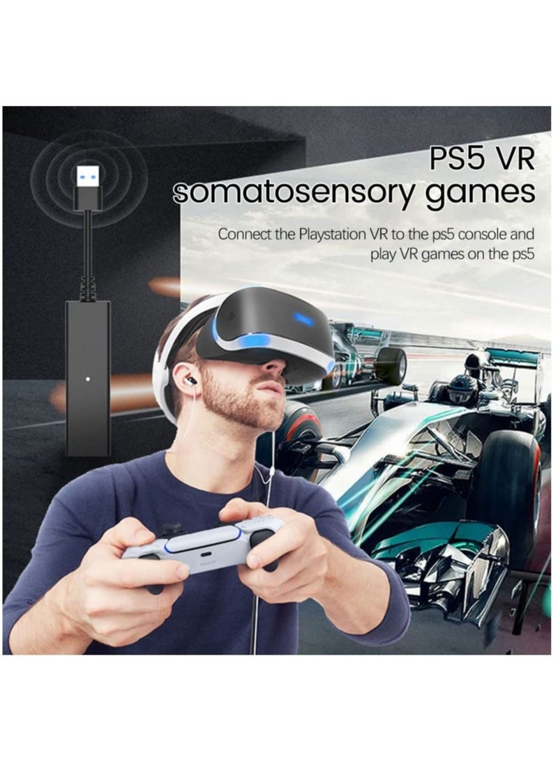 PSVR Camera Adapter for PS5 Console, VR Adapter Cable for PS5 Controller, Male to Female USB 3.0 PS VR for Playstation 5, Game Console VR Somatosensory Accessories, PS4 PSVR Converter Cable