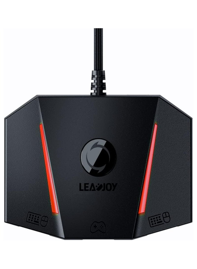 Leadjoy VX2 AimBox Keyboard and Mouse Adapter with 3.5mm Plug Compatible with Switch, Xbox Series X, Xbox One, PS4, PS5