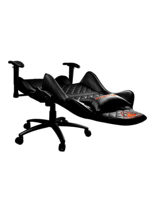 Cougar Gaming Chair Armor One, Steel-Frame, Breathable Pvc Leather, 180° Recliner System, 120Kg Weight Capacity, 2D Adjustable Arm-Rest, Steel 5-Star Base - Black