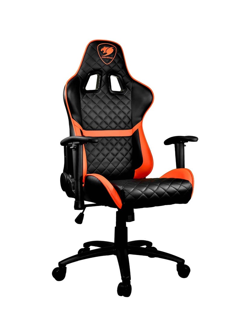 Cougar Gaming Chair Armor One, Steel-Frame, Breathable Pvc Leather, 180° Recliner System, 120Kg Weight Capacity, 2D Adjustable Arm-Rest, Steel 5-Star Base