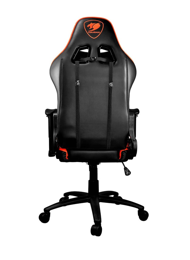 Cougar Gaming Chair Armor One, Steel-Frame, Breathable Pvc Leather, 180° Recliner System, 120Kg Weight Capacity, 2D Adjustable Arm-Rest, Steel 5-Star Base