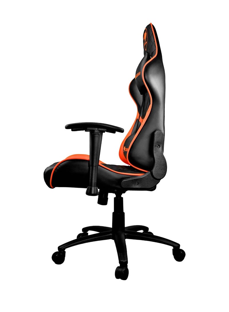 Cougar Gaming Chair Armor One, Steel-Frame, Breathable Pvc Leather, 180° Recliner System, 120Kg Weight Capacity, 2D Adjustable Arm-Rest, Steel 5-Star Base