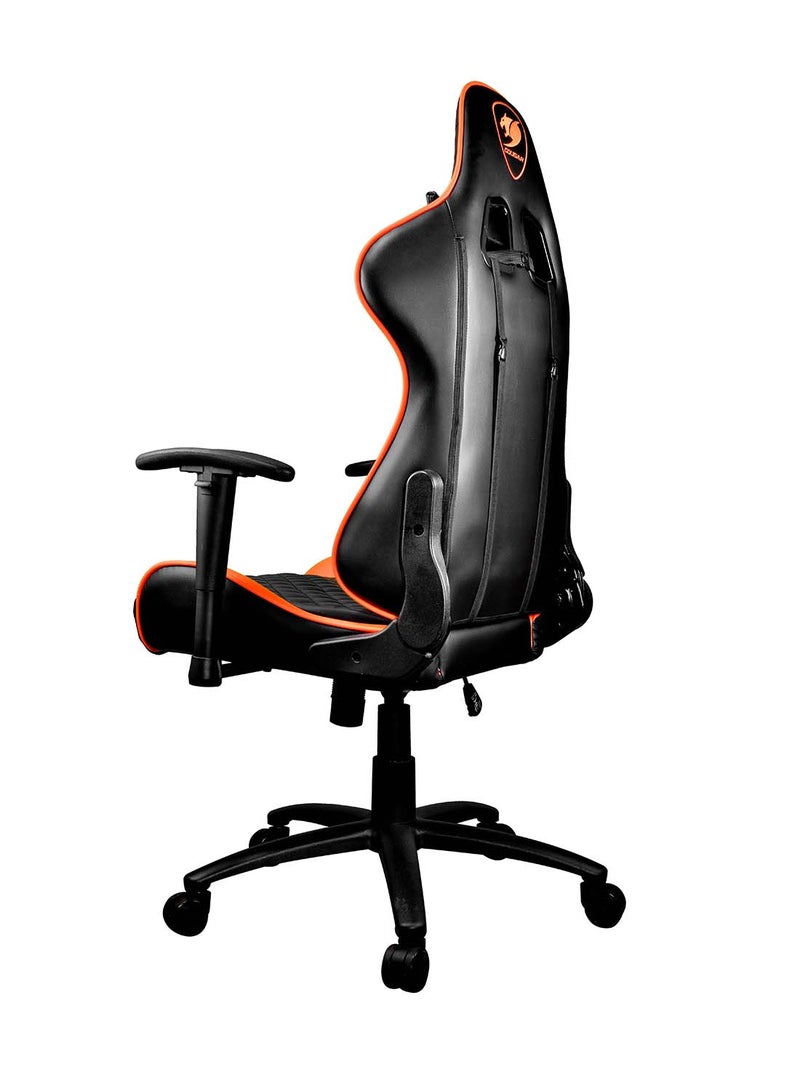 Cougar Gaming Chair Armor One, Steel-Frame, Breathable Pvc Leather, 180° Recliner System, 120Kg Weight Capacity, 2D Adjustable Arm-Rest, Steel 5-Star Base