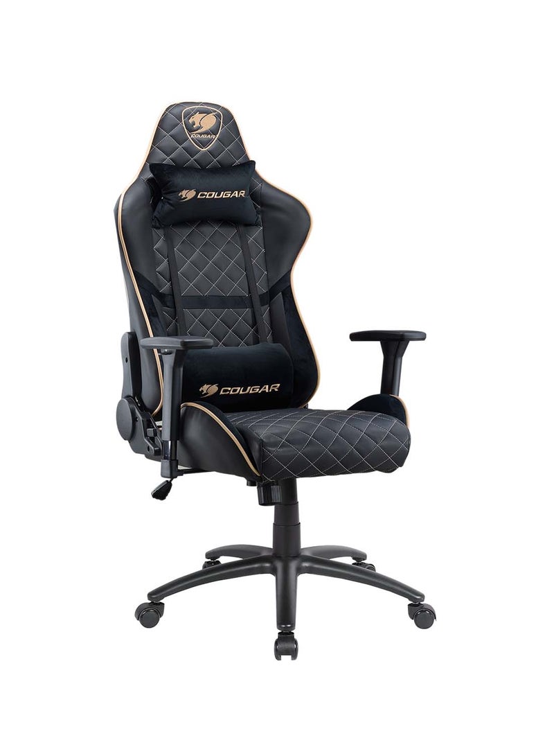 Cougar Gaming Chair Armor One Royal, Steel-Frame, Breathable Pvc Leather, 180° Recliner System, 120Kg Weight Capacity, 3D Adjustable Arm-Rest, Steel 5-Star Base