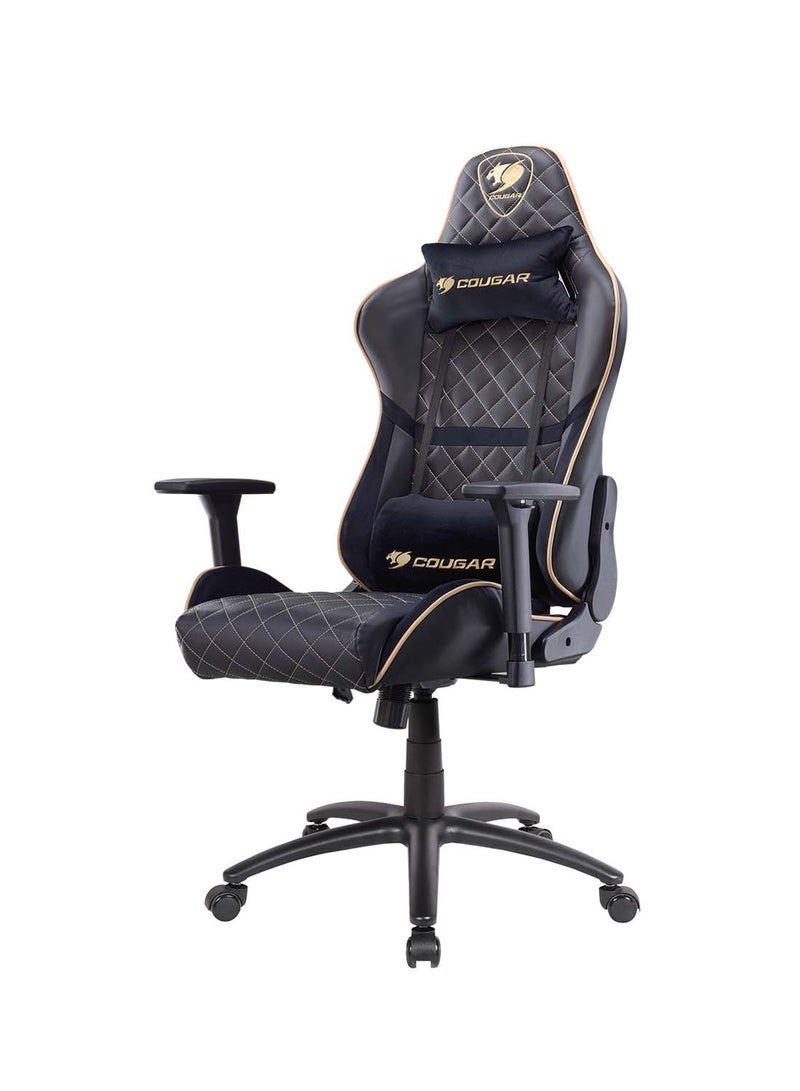 Cougar Gaming Chair Armor One Royal, Steel-Frame, Breathable Pvc Leather, 180° Recliner System, 120Kg Weight Capacity, 3D Adjustable Arm-Rest, Steel 5-Star Base