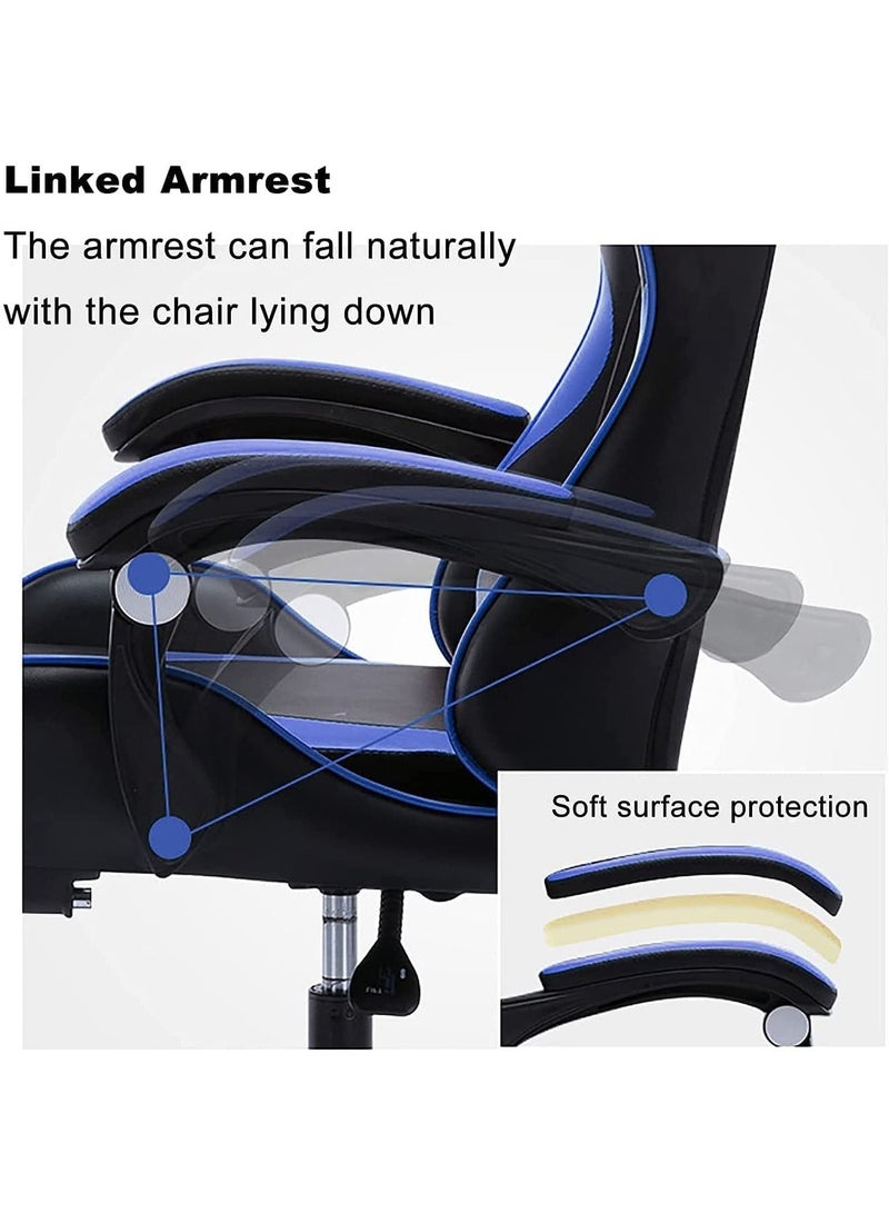 Gaming Chair with Footrest and Lumbar Support High Back Computer Chair